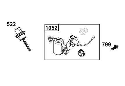 Lubrication Group Diagram and Parts List for 130G32-0016-H5 100000 - 19Z999 Briggs and Stratton Engine